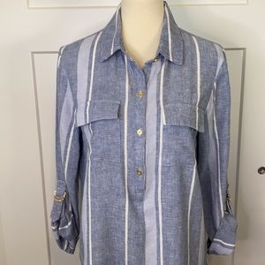 NWT Ellen Tracy Long-Sleeve Tunic Pullover Top